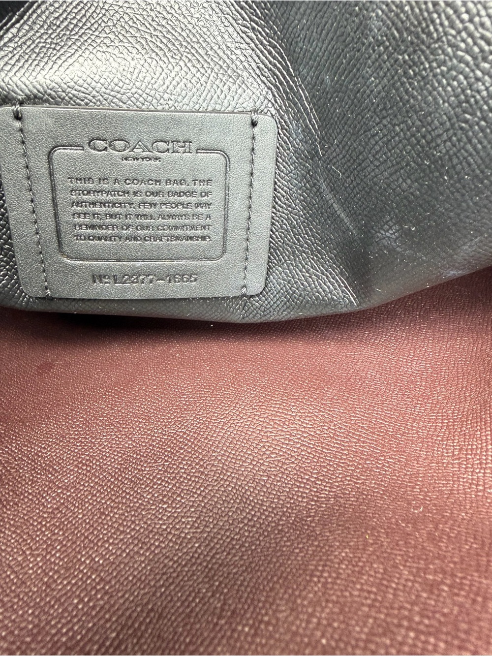 Coach Large Signature Canvas Tote in Brown with Black Handles - Picture 7 of 9